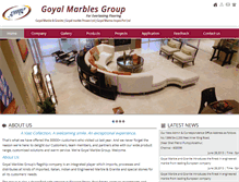 Tablet Screenshot of goyalmarbles.com